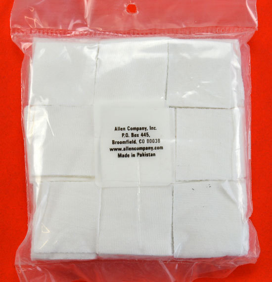 Allen Cotton Cleaning Patches 243, 270, 280, 7mm 250 Count 1.25 x 1.25 ...