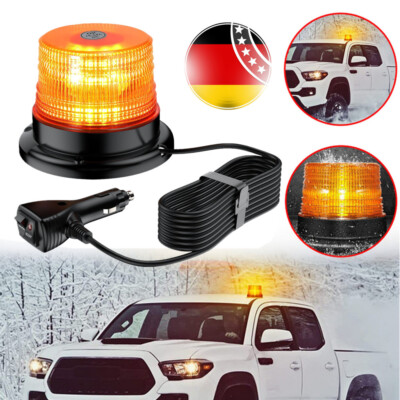 LED Rundumleuchte KFZ Magnet Strobe Licht Auto Warnleuchte Notfall Lampe 12V/24V