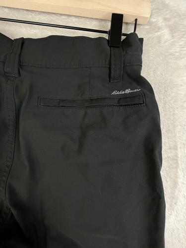Eddie Bauer Mens 30 Travex Shorts Black Fleece Lined 10” inseam - Picture 6 of 13