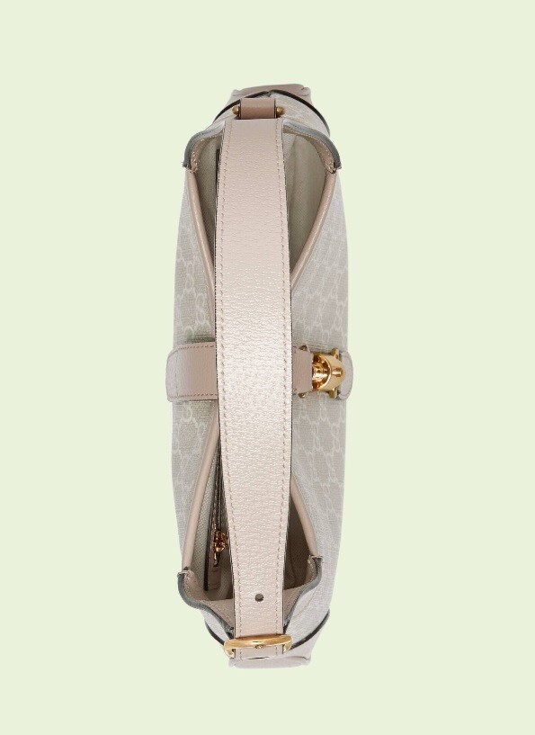 ★GUCCI★ Medium Jackie 1961 GG Supreme Shoulder Bag Beige 7 Gucci Jackie 1961 GG Small Shoulder Bag Beige and White New