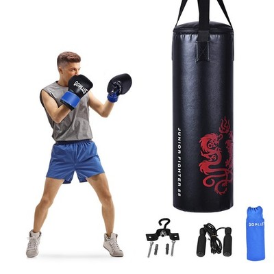 40 LBS Filled Punching Boxing Suit w/ Sturdy PU Sandbag & Professional Gloves