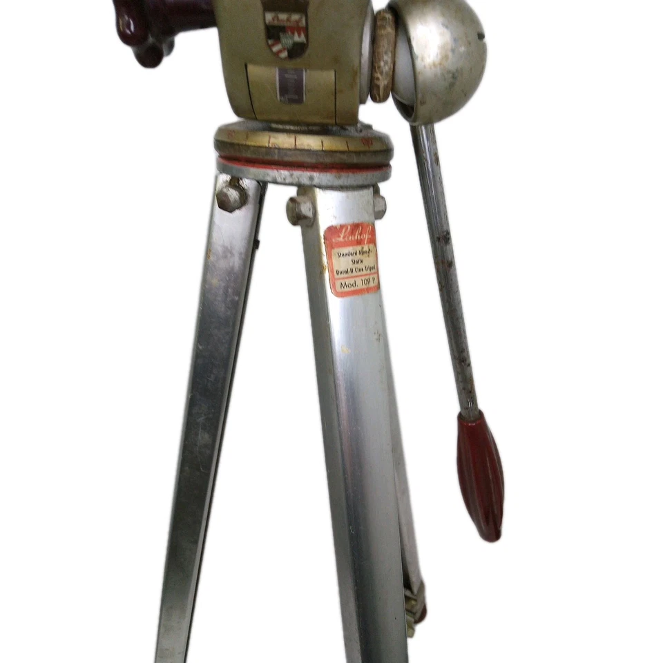 VINTAGE LINHOF Aluminum Standard TRIPOD 109-P PAN/TILT HEAD Max Height 55" - Image 3 of 4