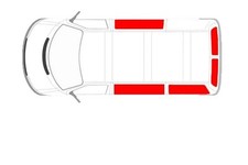 VW T5 T5.1 T6 Blackout Curtains CAMPERVAN SWB BARN DOOR SET Transporter BLACK