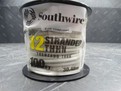 Southwire 100 FT 12 White Stranded CU THHN Wire