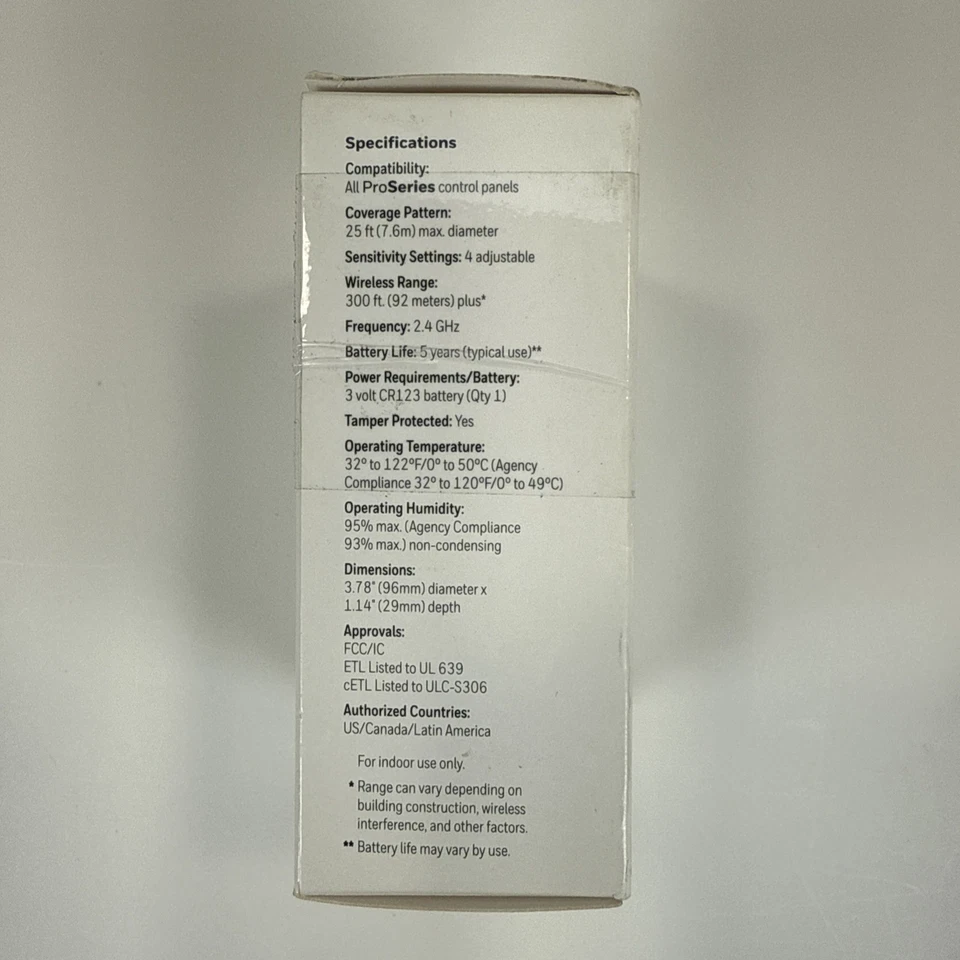 New Honeywell PROSIXGB Pro Series Wireless Glassbreak Sensor, 25' Range - Image 2 of 4