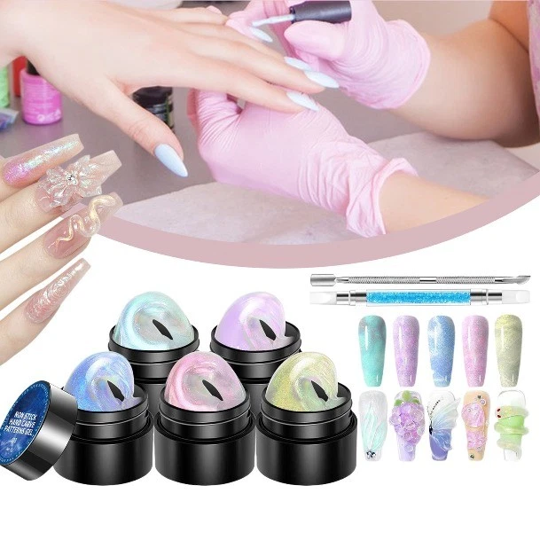 Gel para esculpir uñas 3D 5 colores sólido constructor diseños de uñas gel para esculpir modales Foto 3 de 4