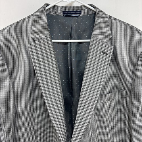 Giacca blazer Tommy Hilfiger uomo 48L grigio Glen check pied de poule cappotto sportivo usato in ottime condizioni - Foto 4 di 15