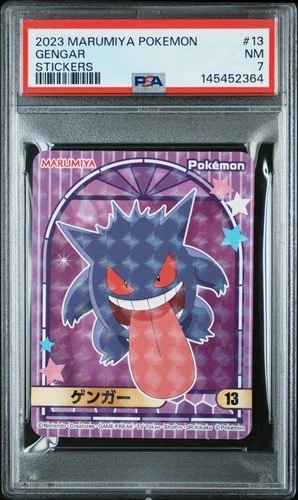 2023 MARUMIYA POKEMON STICKERS #13 GENGAR PSA 7