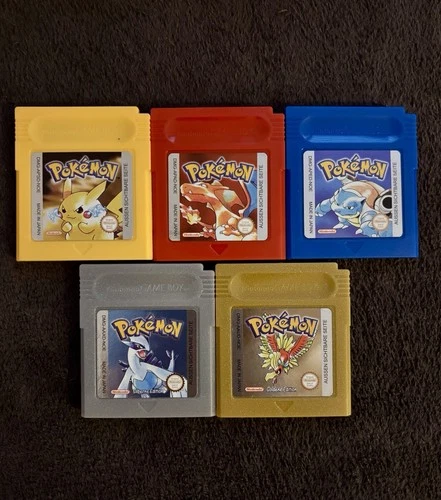 Pokemon Gold, Silber, Rot, Blau, Gelb Editionen, für GBC, deutsch, TOP Zustand!
