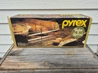 Vintage PYREX CORNING Bake A Round Glass Bread Baking Tube W/ rack. In Box