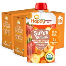 HAPPYTOT Organics Stage 4 Baby Food Pouches, Gluten Free, Vegan Snack, Super ...