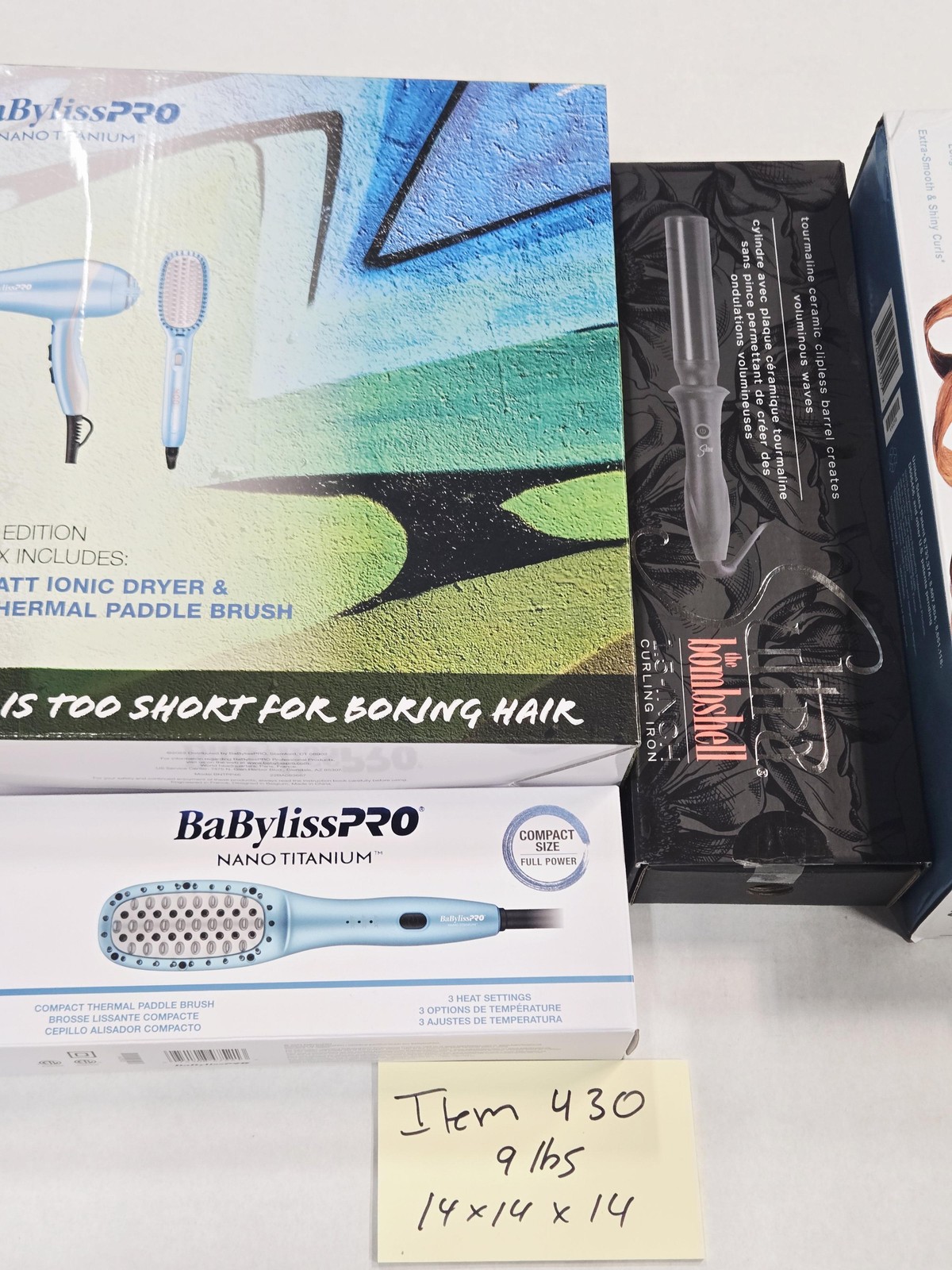 BaBylissPRO Nano Titanium Hair Tools Lot MiraCurl Sultra Bombshell FAO Set Kit