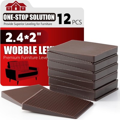 Furniture Leveler 12Pcs Kit Size Variety | Multi-Purpose Rubber Shim for Levelin