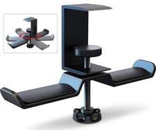 APPHOME Dual Headphone Stand Hanger Under Desk, 360 Degree Rotating Black