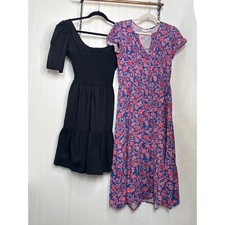 NWT Gap Lot of 2 Dresses - Floral Pattern Midi Dress & Smocked Dress Set Size S 