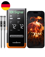 ThermoMaven G2 Fleischthermometer Kabellos Mit Display-Basis Und 2 Sonden