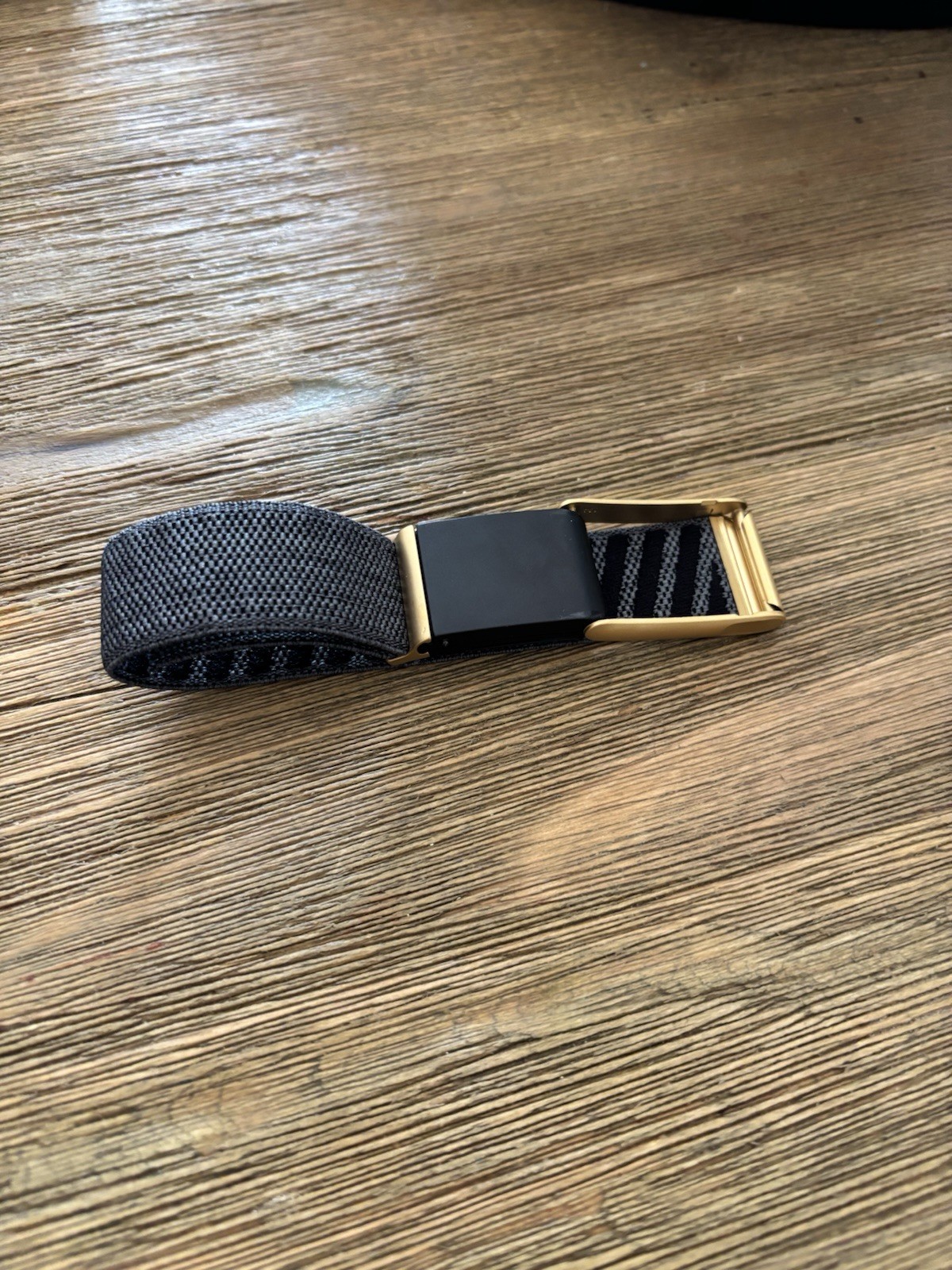 New WHOOP MG Black/Gray Band with Gold Clasp/hook/link/trim. Also Fits Whoop 5.0