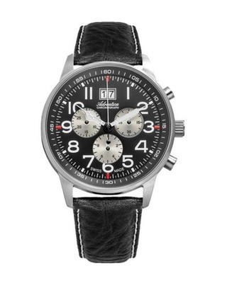 ADRIATICA Men Quartz Casual Watch Classic Dress Black Dial Waterproof Swiss Chro