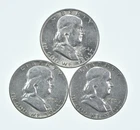 Higher Grade - 1952 1954-D 1957 Franklin Half Dollar 90% SIlver Lot *118