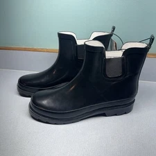 Womens Rain Boots Garden Boots “Norty” Waterproof Spring Summer Black size 7