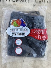 VTG 50s 60s Black Fruit Of The Loom Sanforized Gym Shorts New Old Stock NOS