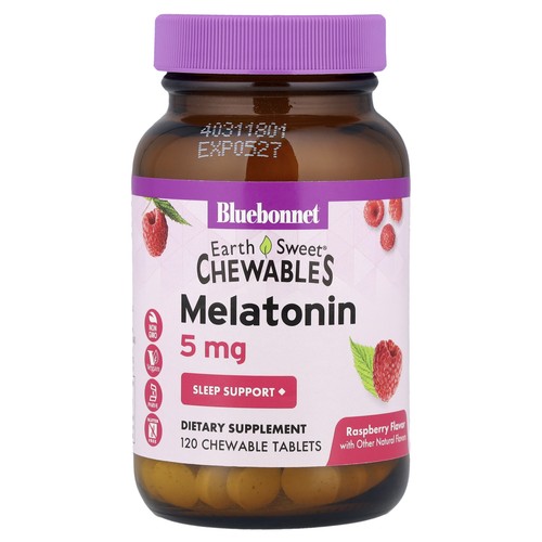 EarthSweet® Chewables, Melatonin, Raspberry, 5 mg, 120 Chewable Tablets