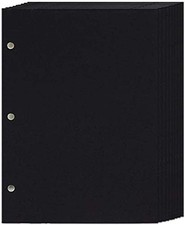30 Sheets 10.24x7.1 Black Refill Pages, Fits 11.02x8.3 Scrapbook, 60 Pages