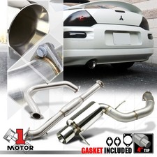Ss Catback Exhaust System 4 Beveled Tip Muffler For 00-05 Mit Eclipse 3.0 V6 3g Ss Catback Exhaust System 4 Beveled Tip Muffler For 00-05 Mit Eclipse 3.0 V6 3g