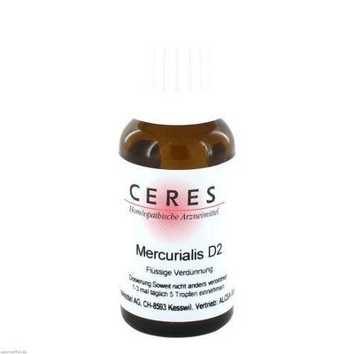 3x CERES Mercurialis D 2 Dilution 20 ML PZN 1235739