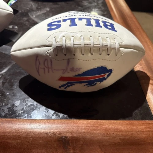 Jerry Hughes Signed Football Buffalo Bills NFL Autographed