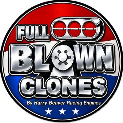 (2) Full Blown Clones  Racing Engine Decals 2.5   Kart Bike Predator Clone Honda