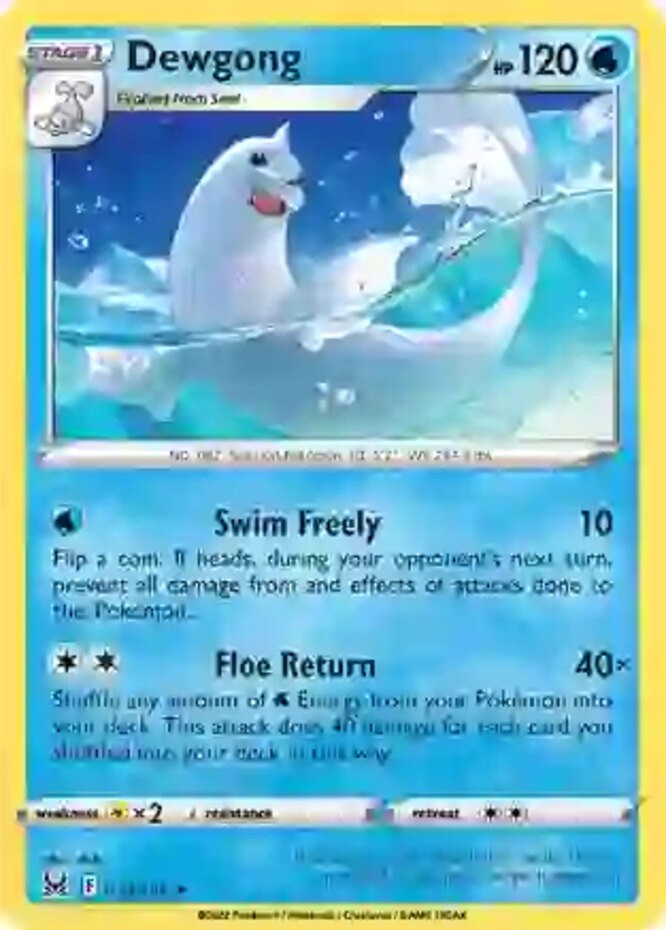 Dewgong - 034/196 - Rare - Heavily Played