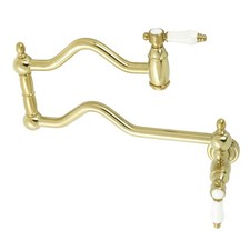 Kingston Brass KS210.BPL Bel-Air 3.8 GPM 1 Hole Wall Mounted Pot - Brass