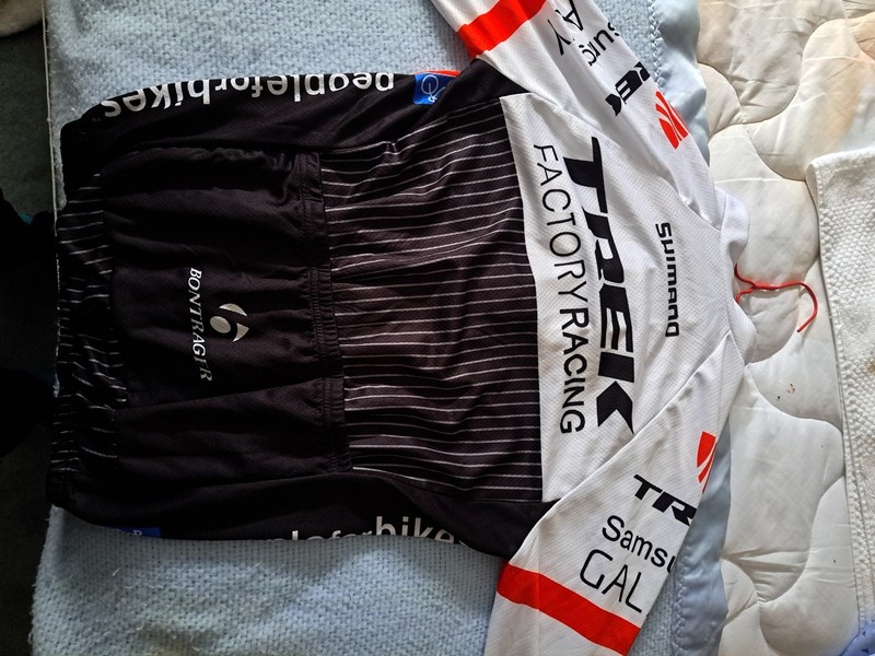 Trek Factory Racing Full Zip Long Sleeve Cycling Jacket Jersey Size M 0154