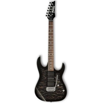 Ibanez GIO Series GRX70QA Electric Guitar, Rosewood Fretboard, Transparent Black
