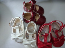 Girls Red Patent Leather Mary Jane Dress Shoes w/ Bow Buckle, US Size 1