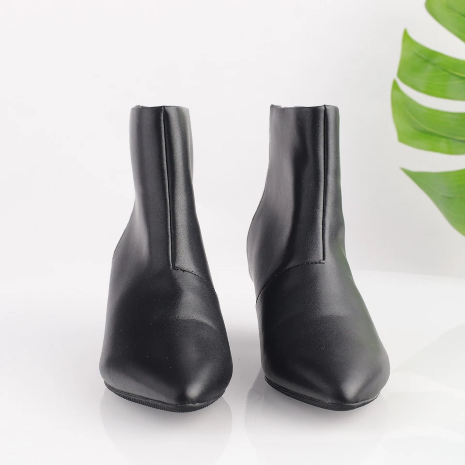 Clarks Mujeres Botas Teresa Talla 8 M Negro Cuero Botines Tacón Bajo Punta Foto 2 de 4