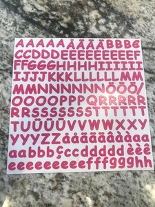 CREATIVE MEMORIES LARGE ABC/123 ALPHABET LETTERS; PINK 2nd Listing ~ New!