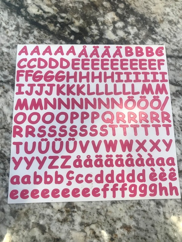CREATIVE MEMORIES LARGE ABC/123 ALPHABET LETTERS; PINK 2nd Listing ~ New!
