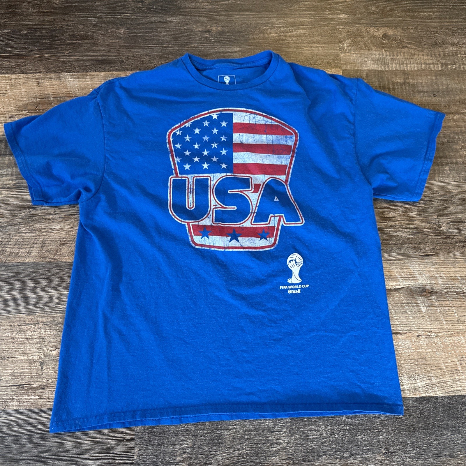 2014 World Cup Men’s United States Blue USA Soccer Shirt Jersey XL USMNT