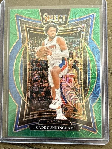 2024-25 Panini Select - Concourse Cade Cunningham #65 Green Mojo Prizm