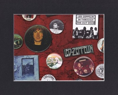 8X10'' Matted Print Art Picture Band Led Zeppelin: Vintage Pins & Buttons