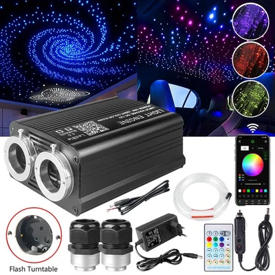 VASTFIRE 1000Pcs Dual Head Twinkle Car Home Headliner StarLight Kit Ceiling Lights 32W UK