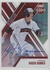 2017 Panini Elite Extra Edition Status Red Die-Cut 56/75 Hagen Danner Auto 1l5