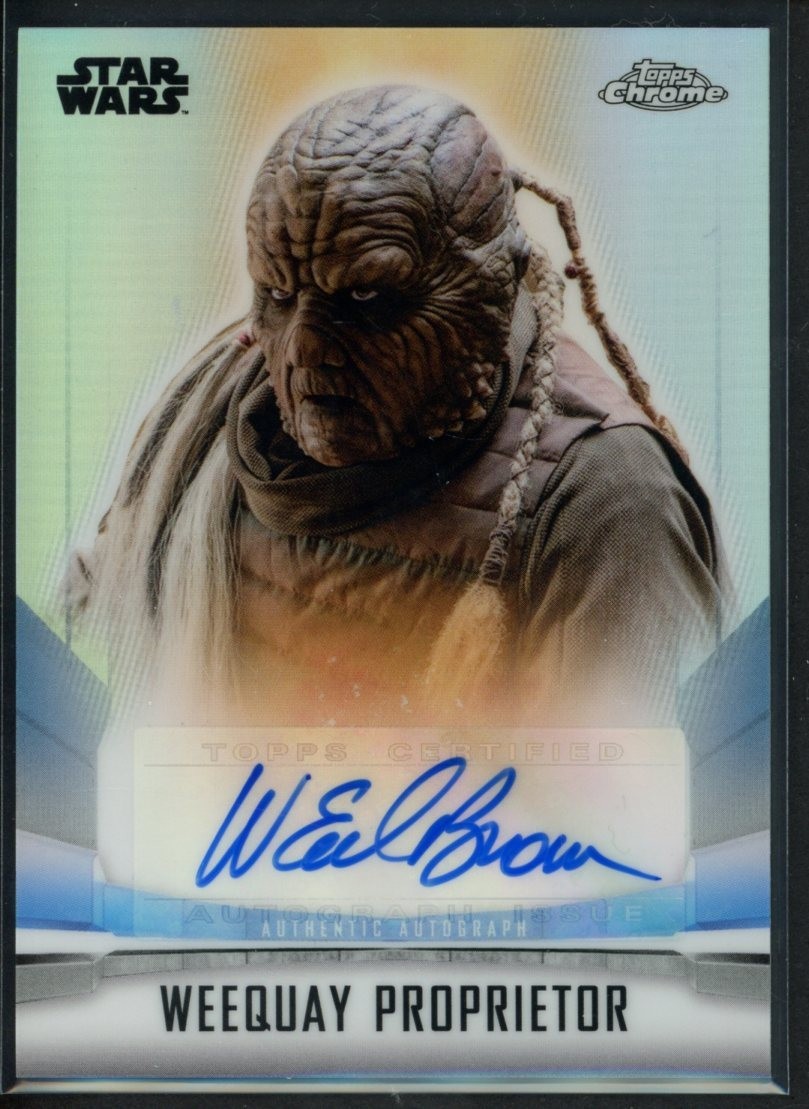 2022 Topps Chrome Star Wars Mandalorian W. Earl Brown as Weequay Proprietor AUTO view 2