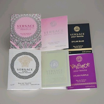 6 Proben Versace Pour Femme Dylan Blue Purple Eros Bright Crystal Versense