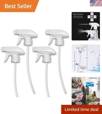 Leak-Proof Trigger Spray Nozzles - 4 Pack Adjustable for 8oz, 16oz, 32oz Bottles