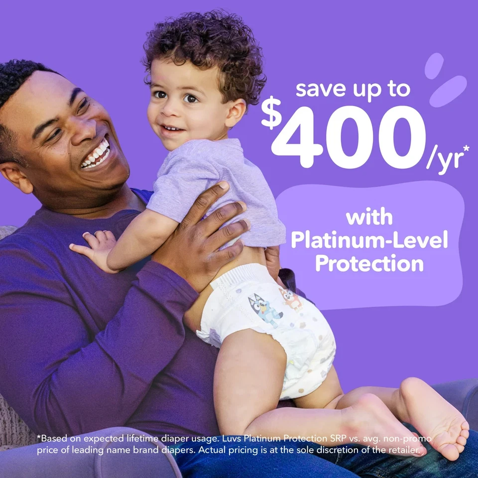 Pañales para bebé Luvs Platinum Protection talla 1, 116 unidades Foto 3 de 4