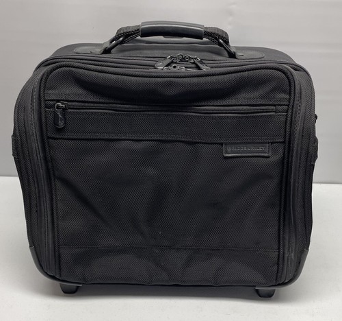 Briggs & Riley 14" Rolling Tote Mobile Office Laptop Carry On Briefcase Bag