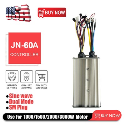 48V-72V JN-60A 1000W-3000W Motor  Dual Controller for Electric Bicycle E-Bike US